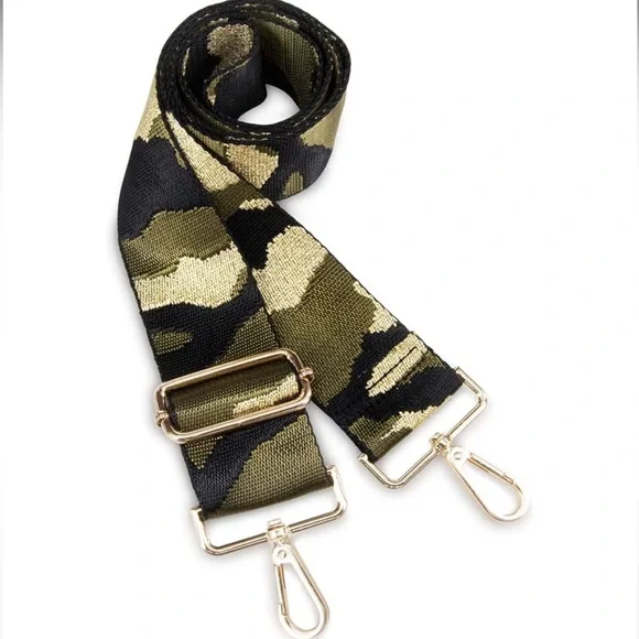 Camouflage Guitar Strap Adjustable Wide Replacement Strap Gold Hardware - Picture 8 of 8